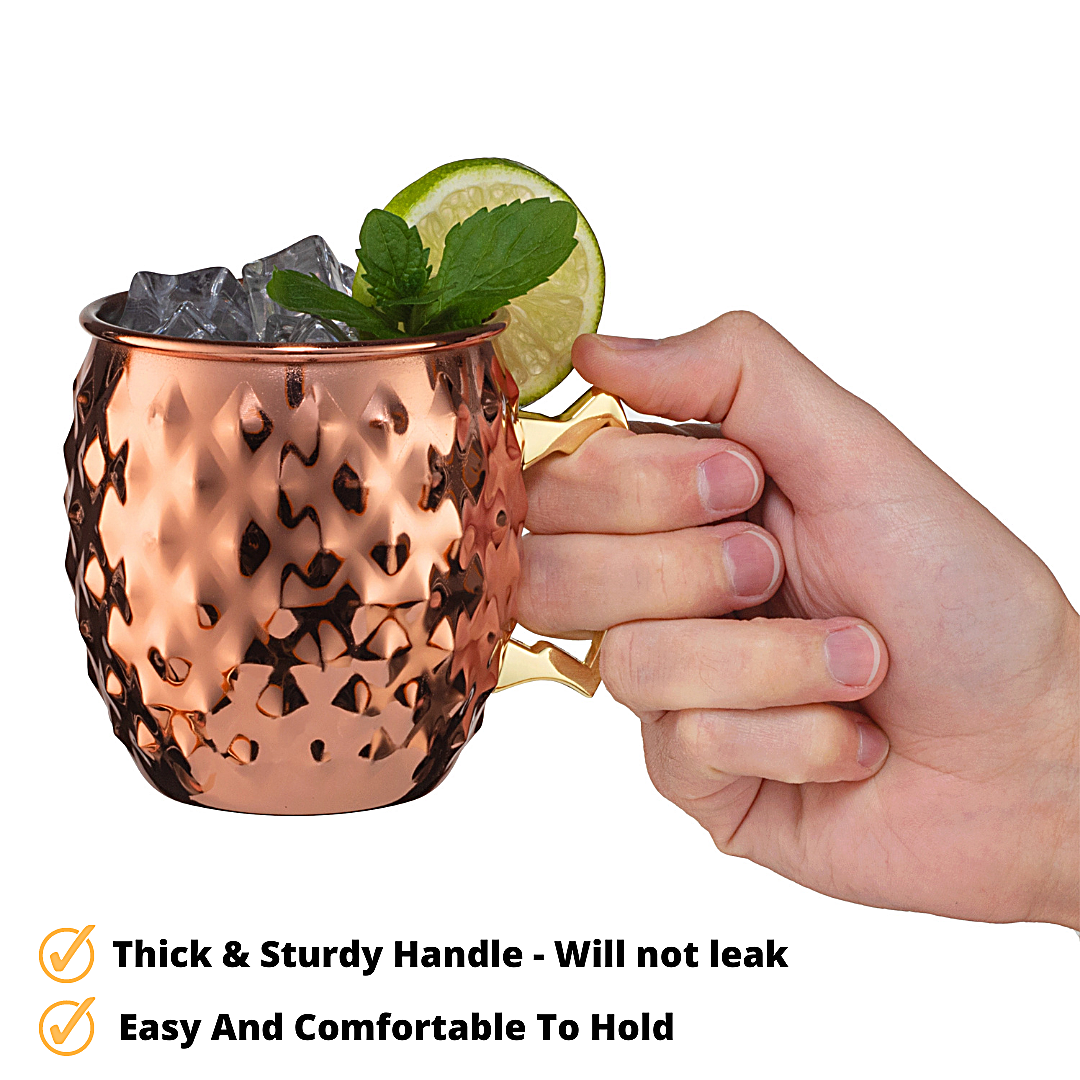 Set of 4 Pure Copper Straws with Moscow mule 2 Straw Stirrer Cocktail Gift  Set